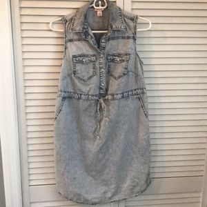 Jean Dress with Drawstring waist